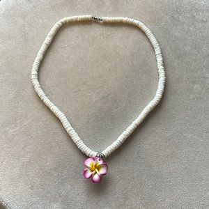 Authentic Hawaiian shell flower necklace